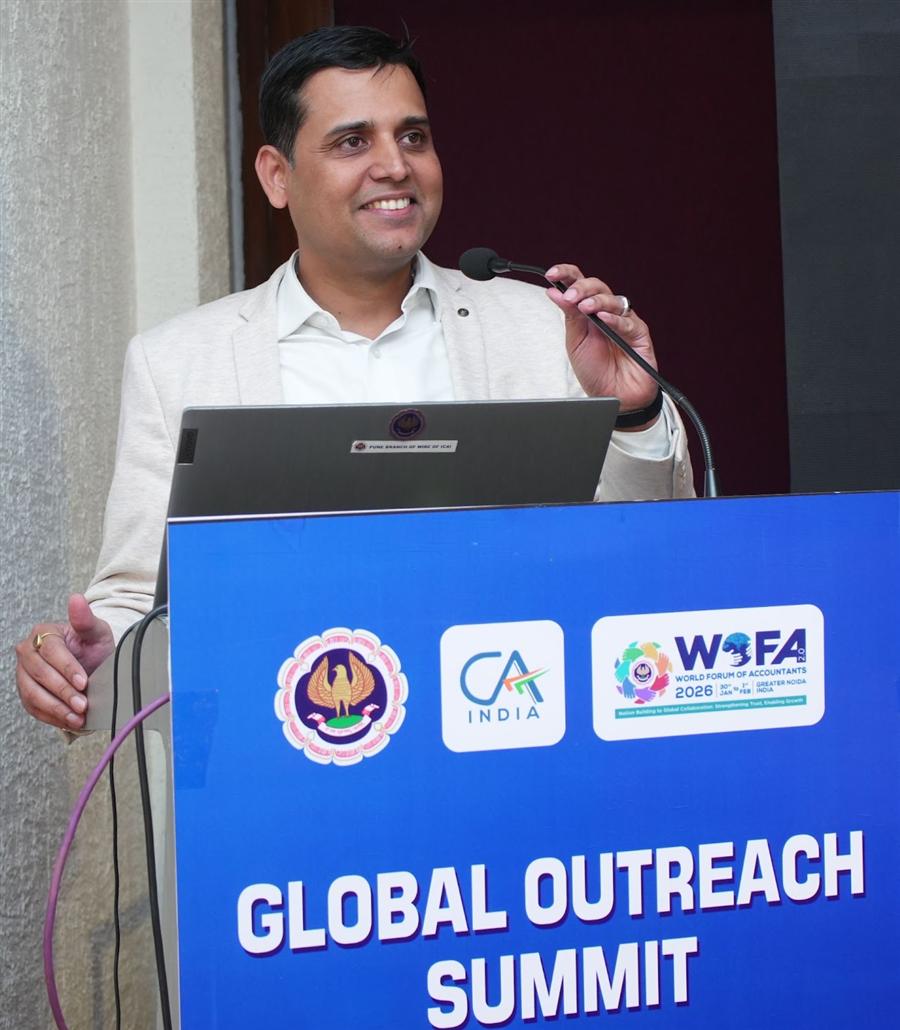 Shammi Prabhakar speaking at the ICAI WOFA 2026 Global Outreach Summit