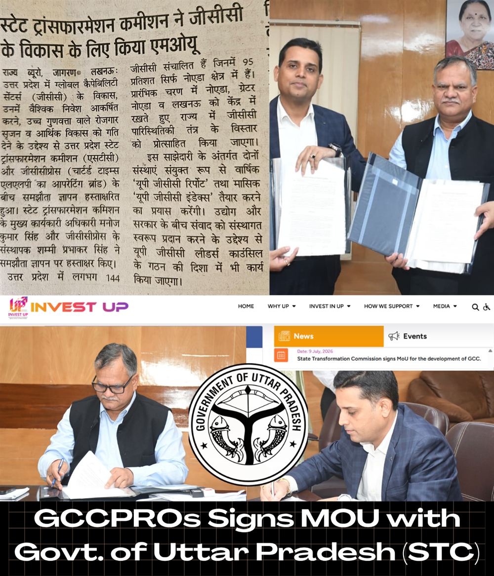 Signing the MoU with the State Transformation Commission, Government of Uttar Pradesh